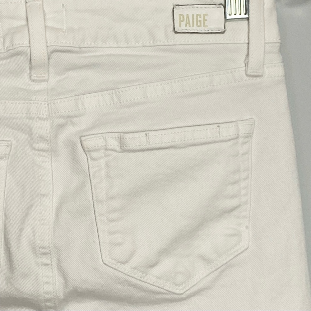 Paige Skyline Crop Skinny Jeans Optic White 26 - Picture 9 of 13